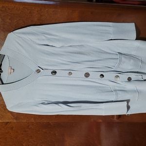 J. Jill size small light blue cardigan sweater with pockets